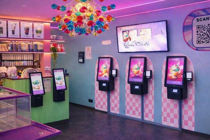 Sjalfthjonustu kioskar i Groovis isbud i Selfossi